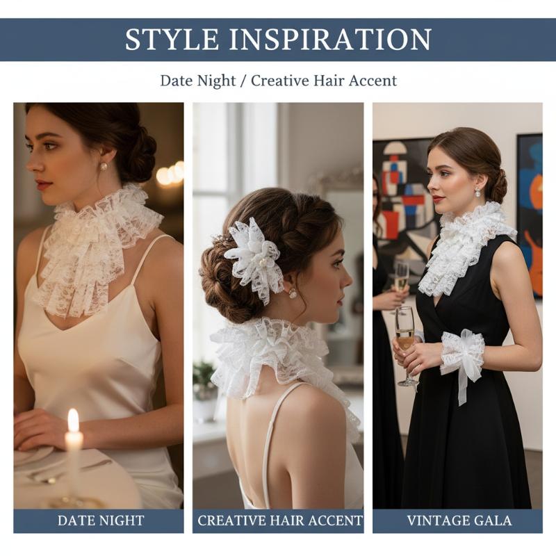 Elegant Detachable Lace Jabot  - Women'S Victorian Era Accessories review and price