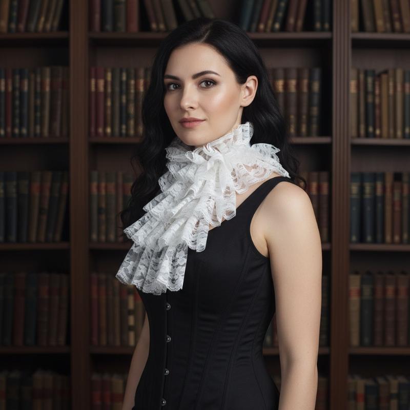 Elegant Detachable Lace Jabot  - Women'S Victorian Era Accessories review and price