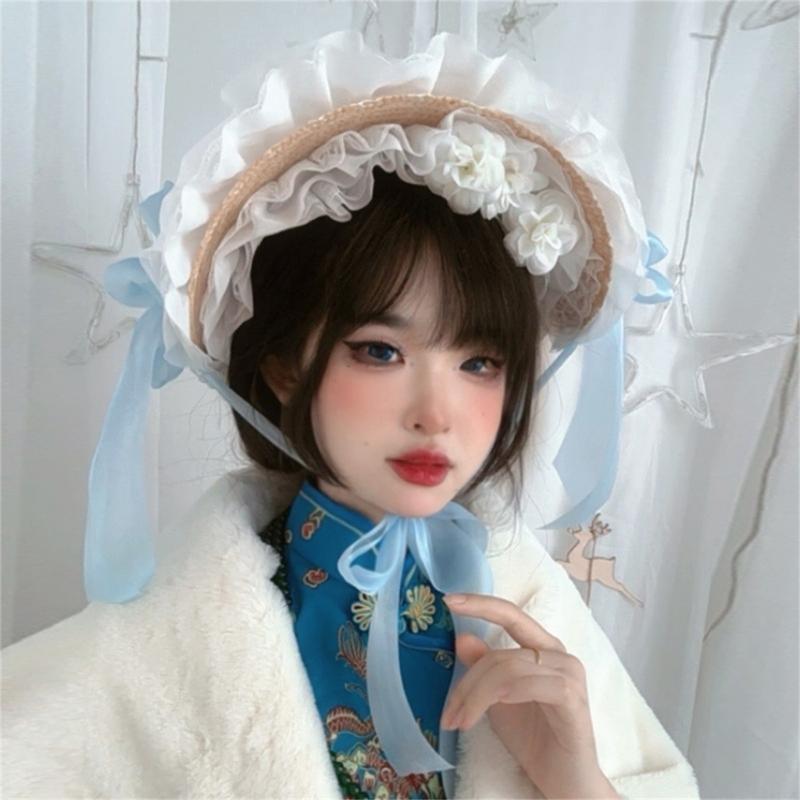 Y3NE Victorian Lace Bonnet Hat - Women'S Victorian Era Accessories review and price