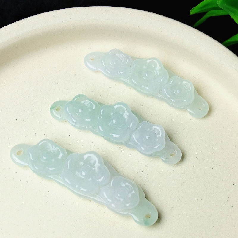 1pc Natural Jadeite Emerald Fl - Women'S Accessories And Jewelry review and price