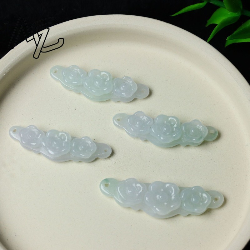 1pc Natural Jadeite Emerald Fl - Women'S Accessories And Jewelry review and price