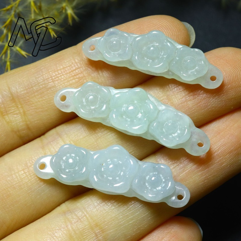 1pc Natural Jadeite Emerald Fl - Women'S Accessories And Jewelry review and price