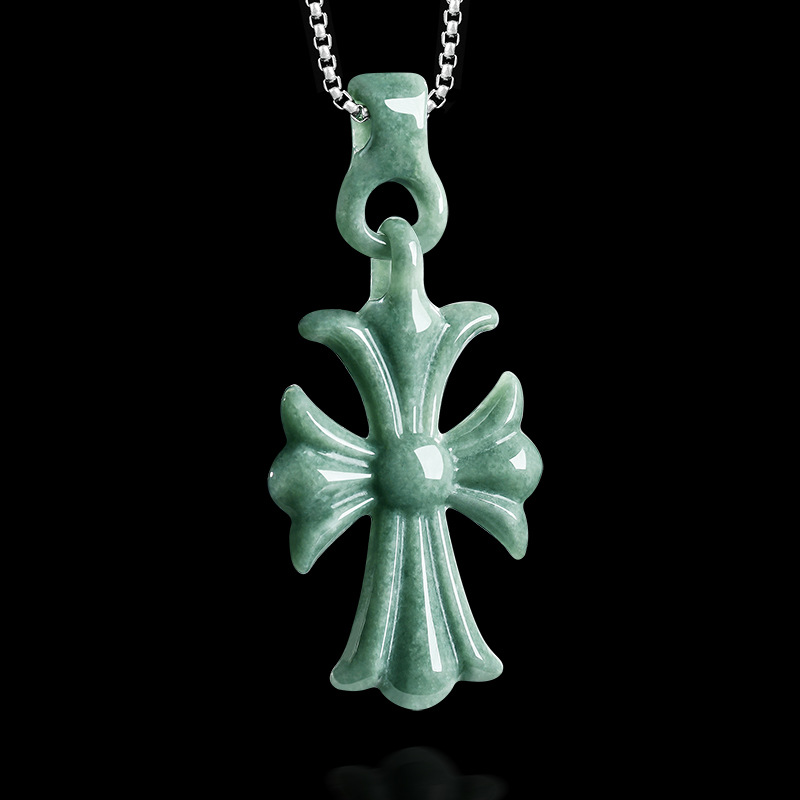 Natural Burmese Jadeite Cross  - Women'S Accessories And Jewelry review and price