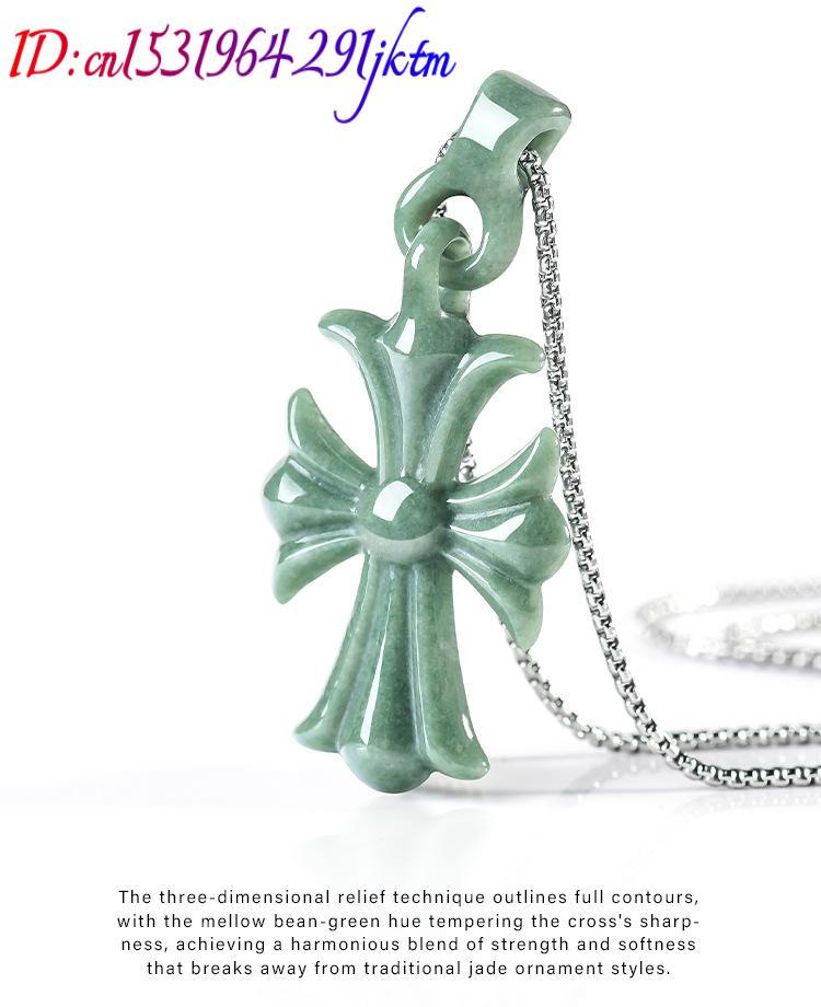 Natural Burmese Jadeite Cross  - Women'S Accessories And Jewelry review and price