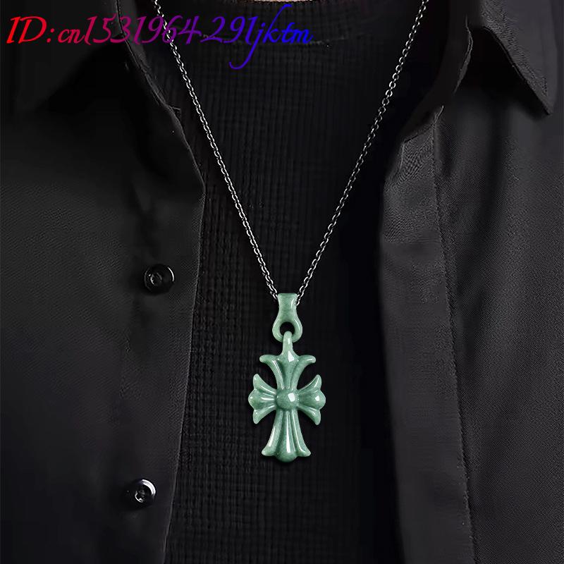 Natural Burmese Jadeite Cross  - Women'S Accessories And Jewelry review and price