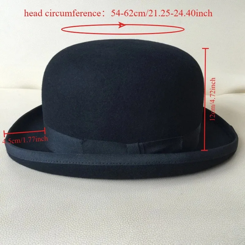 100% Wool Bowler Hat for Men B - Women'S Victorian Era Accessories review and price