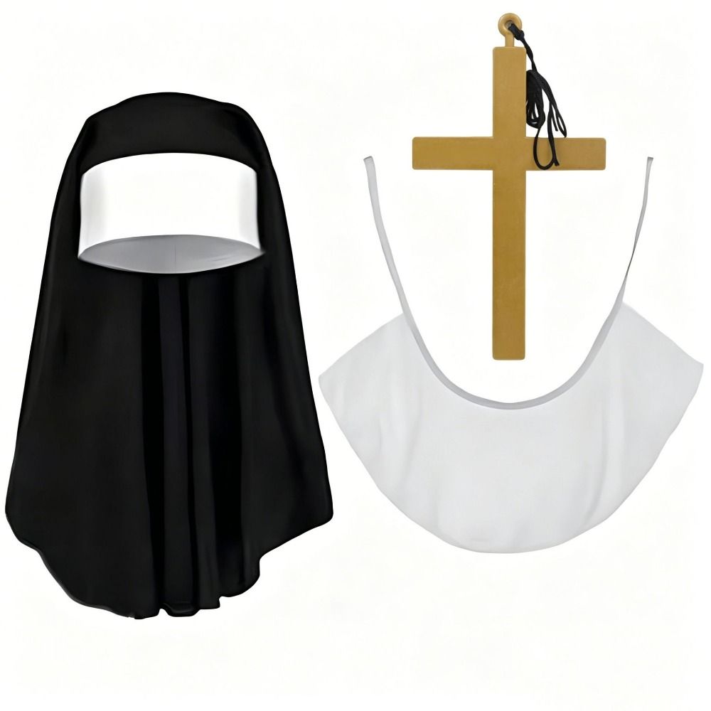 1/3Pcs Creative Nun Costume Se - Women'S Victorian Era Accessories review and price