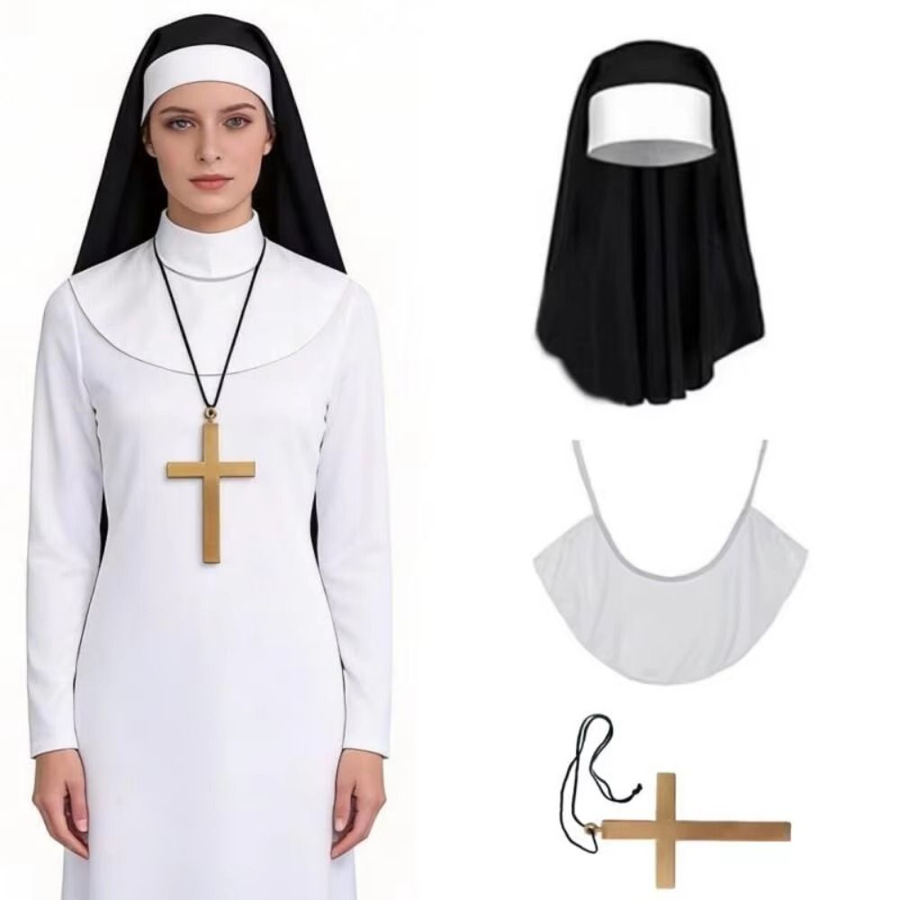 1/3Pcs Creative Nun Costume Se - Women'S Victorian Era Accessories review and price